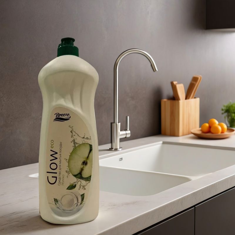 Средство для мытья  посуды Glow eco (Яблоко) 1л