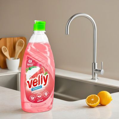 Средство для мытья посуды 1л Velly Sensitive Grass