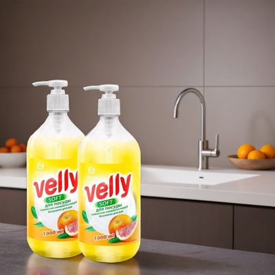 Средство для мытья посуды 1л Velly Grass