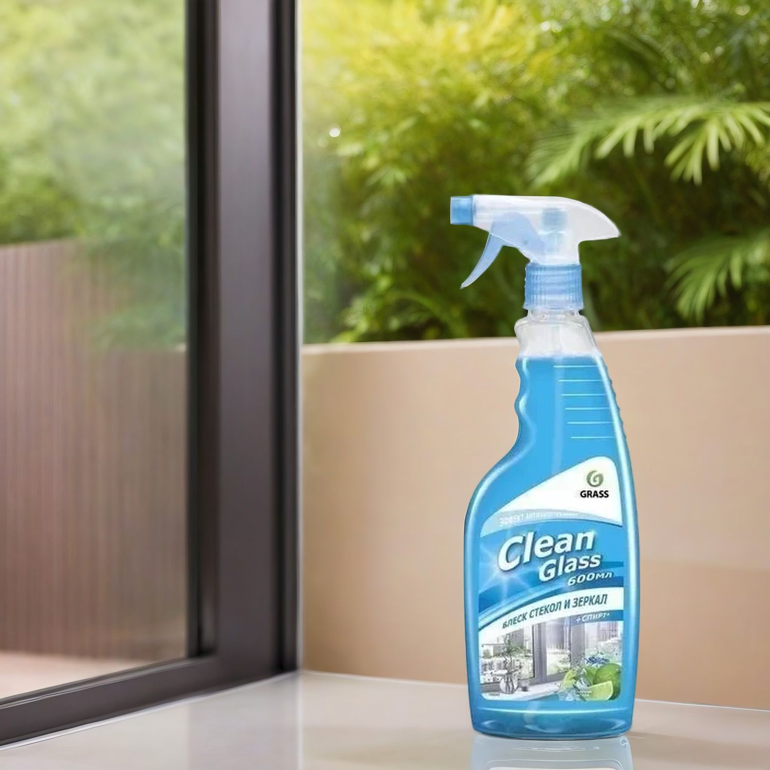 Средство для мытья стекол и зеркал Grass Clean Glass «Голубая лагуна» 600мл