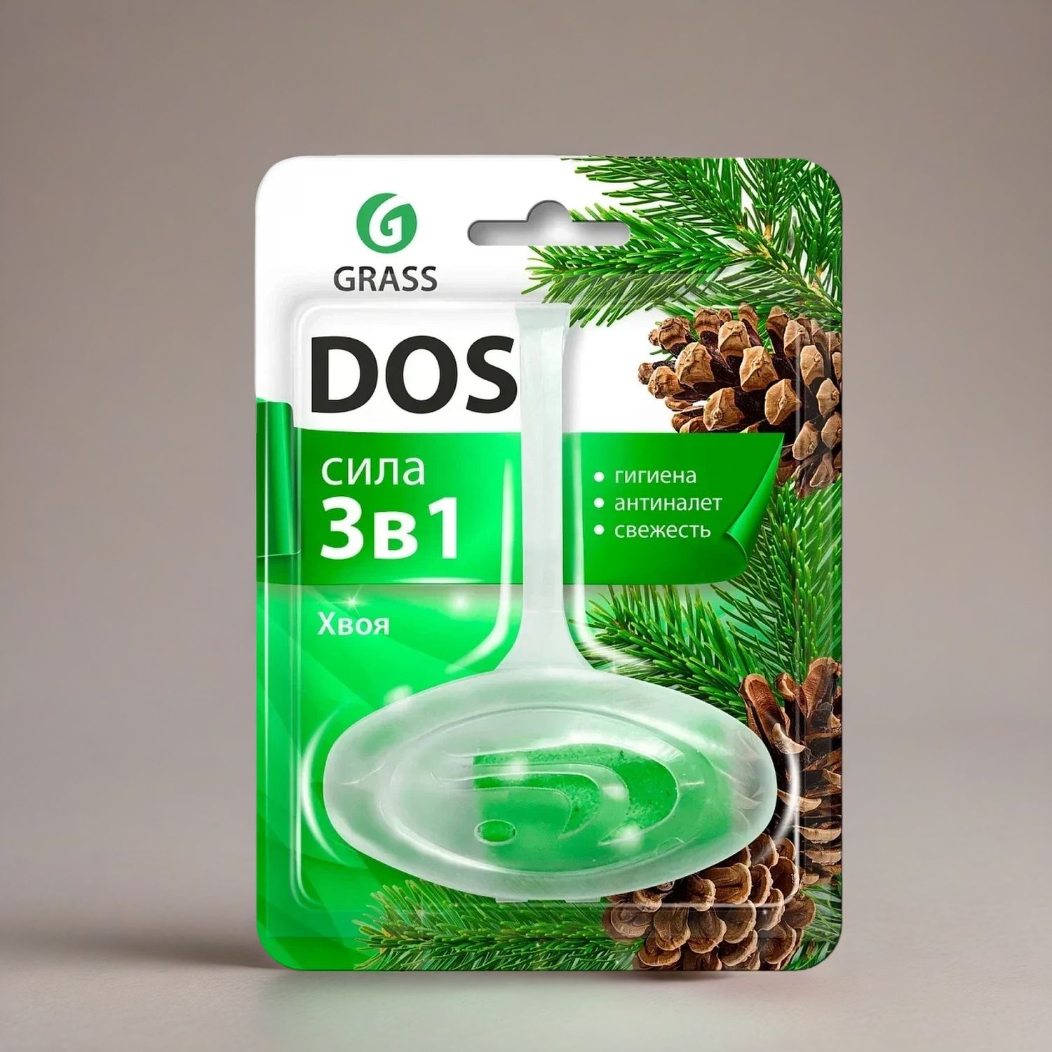 Подвесной блок для унитаза Grass DOS 3 в 1 &quot;Хвоя&quot;