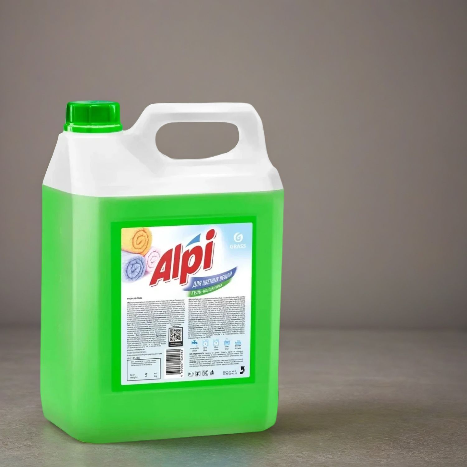 Средство для стирки жидкое GRASS ALPI, для цветных тканей 5 кг