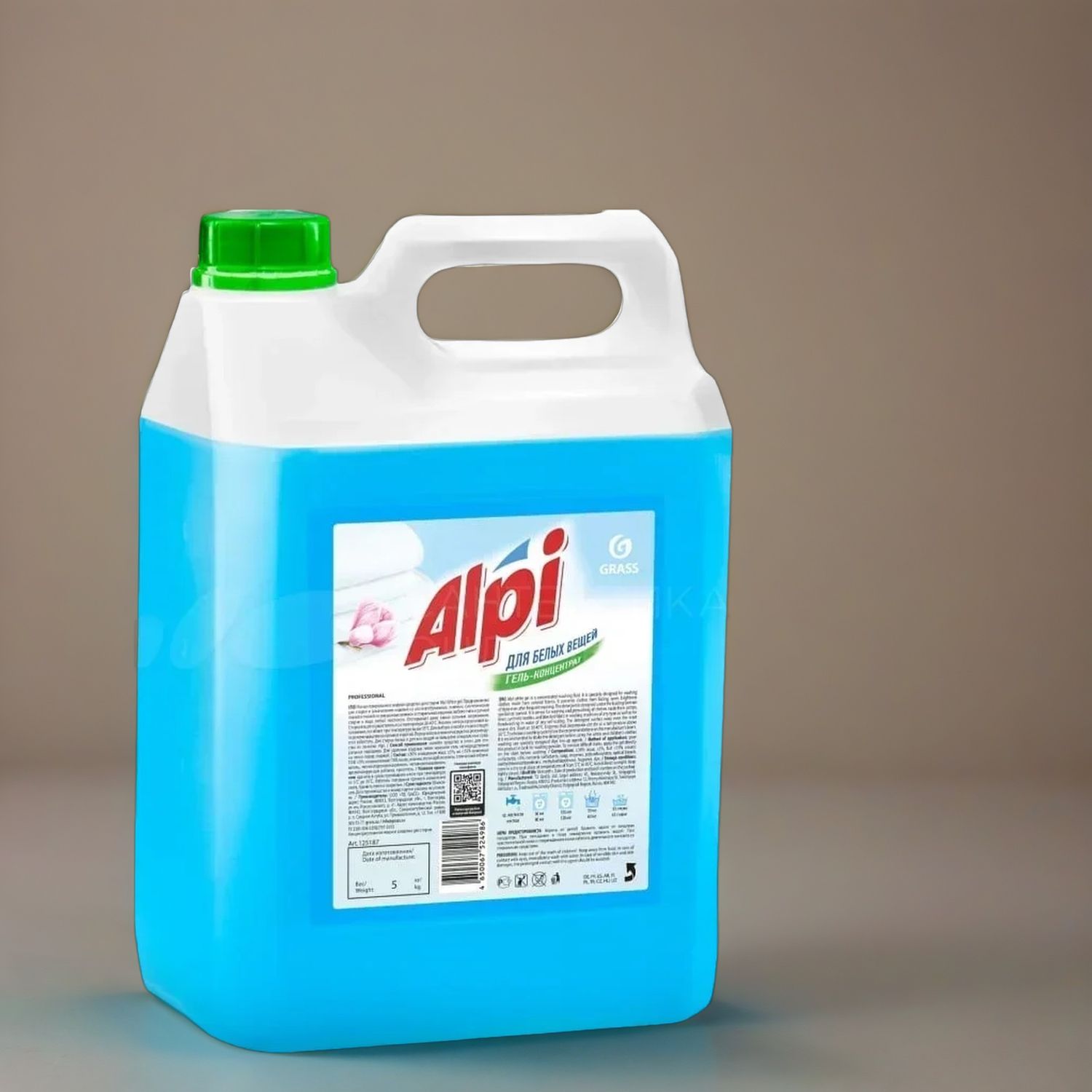 Средство для стирки жидкое GRASS ALPI, для белых вещей 5 кг