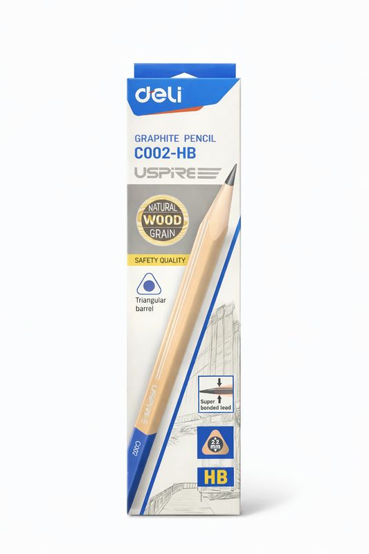 Карандаш простой "Deli" - HB(Китай)- 12шт