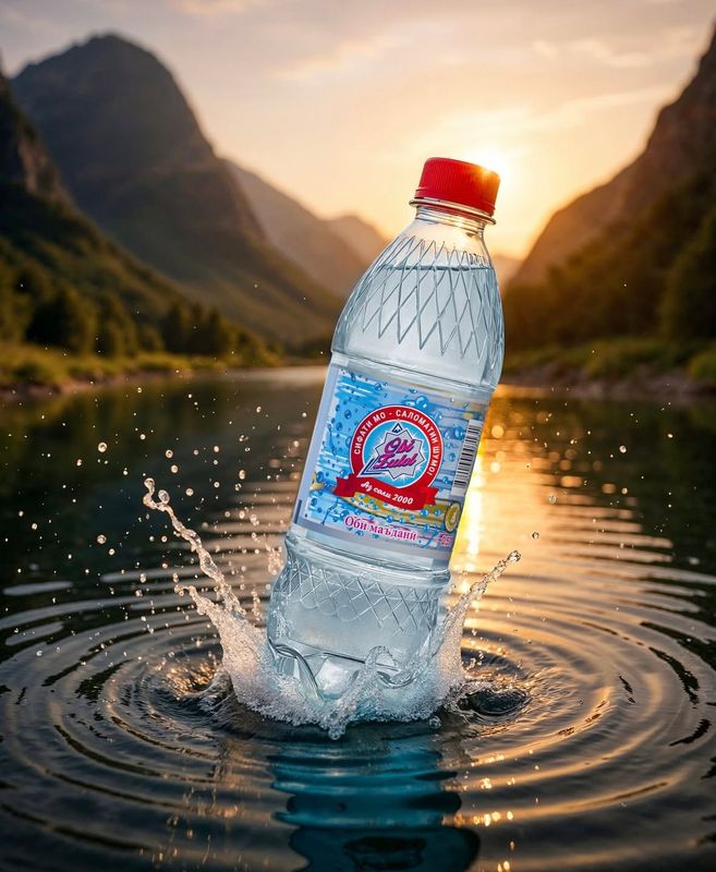 Вода газированная "Оби зулол" 0,5л