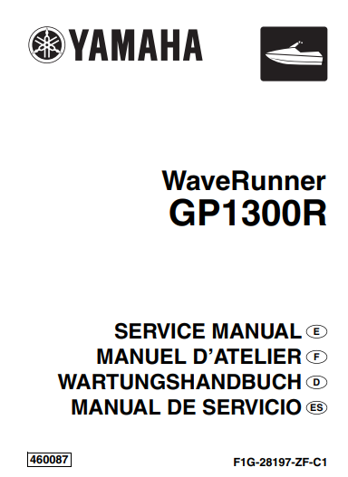 Manuel d&#39;atelier Yamaha Waverunner GP 1300 2003