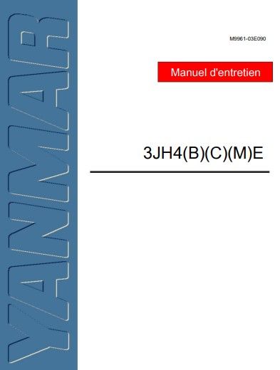 manuel d&#39;atelier Yanmar 3JH4E 2004 français