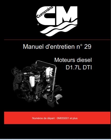 Manuel d&#39;atelier Moteur Mercruiser Cummins 1.7 DTI français