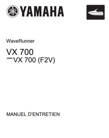 Manuel d&#39;atelier Yamaha Waverunner VX 700 2011 français