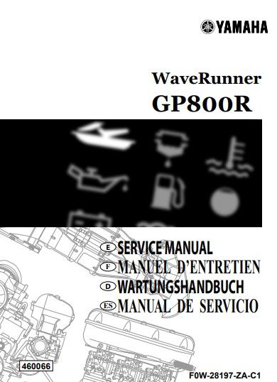 Manuel d&#39;atelier Yamaha Waverunner GP800R 2000