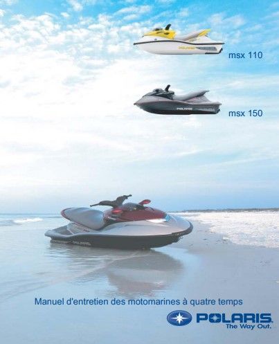 Manuel d&#39;atelier Polaris Watercraft MSX 110 150 2004 français
