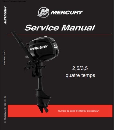 manuel d&#39;atelier Mercury 2,5 3,5 2013 français