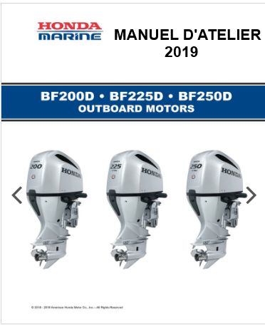 Manuel d&#39;atelier Honda BF 200 225 250  2019 français
