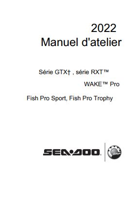 Manuel d&#39;atelier Seadoo 2022 français