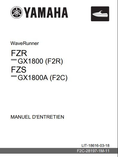 manuel d'atelier Yamaha 1800 Waverunner 2009 pdf en français