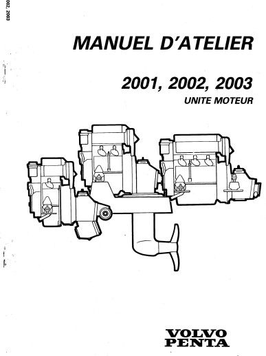 Manuel d'atelier Volvo Penta 2001 2002 2003