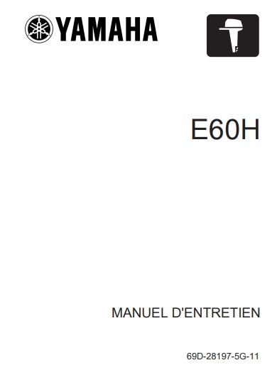 manuel d&#39;atelier Yamaha E60H français