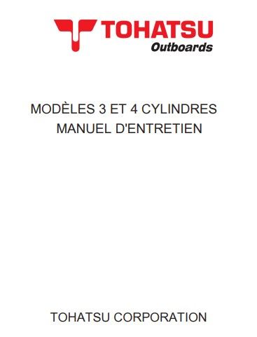 Manuel d'atelier Tohatsu 3et4 cylindres 2T français