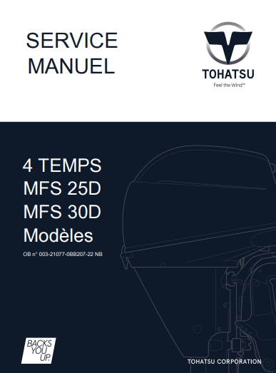 Manuel d'atelier Tohatsu MFS 20D 30D 2020 français