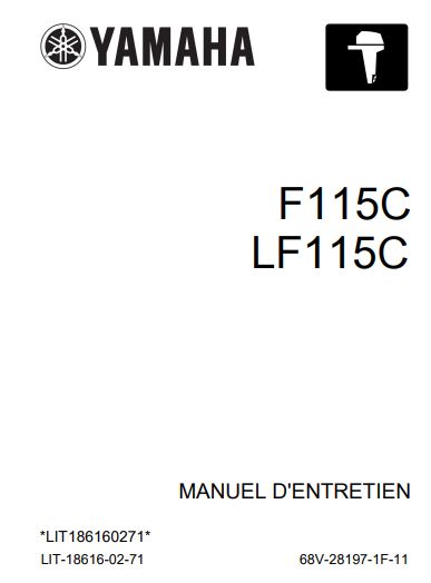 Manuel d'atelier Yamaha F115 2004 français