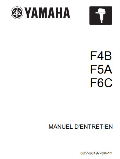 Manuel d'atelier Yamaha F4 F5 F6 2015 français