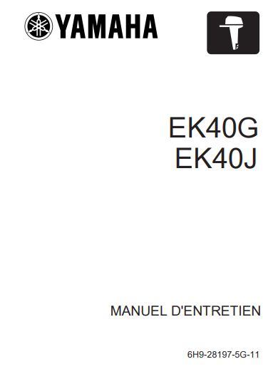 manuel d'atelier Yamaha EK 40 2005 français