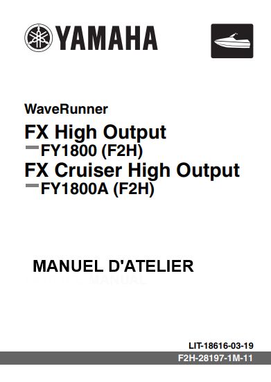 Manuel d'atelier Yamaha Waverunner FX HO 2009 français