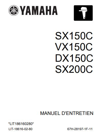 Manuel d'atelier yamaha SX VX DX 150 200 2003 français