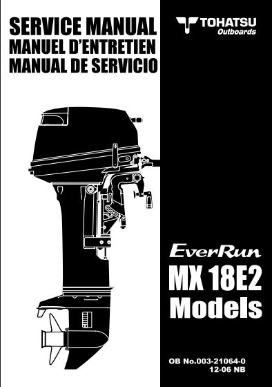 Manuel d'atelier Tohatsu Everun Mx18 2012