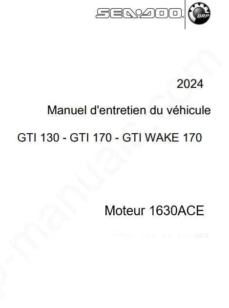 Manuel d'atelier Seadoo GTI 2024 français