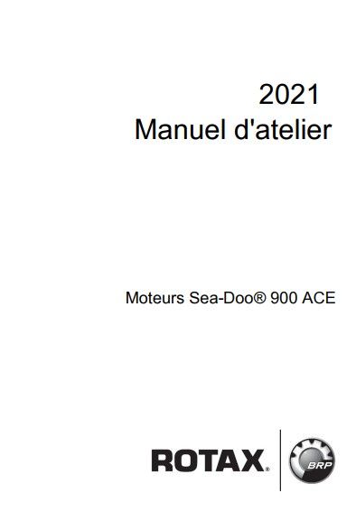 Manuel d'atelier Seadoo 900 ACE 2021 français