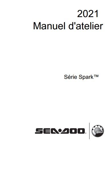 Manuel d'atelier Seadoo Spark 2021 français