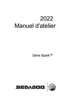 Manuel d'atelier Seadoo Spark 2022 français
