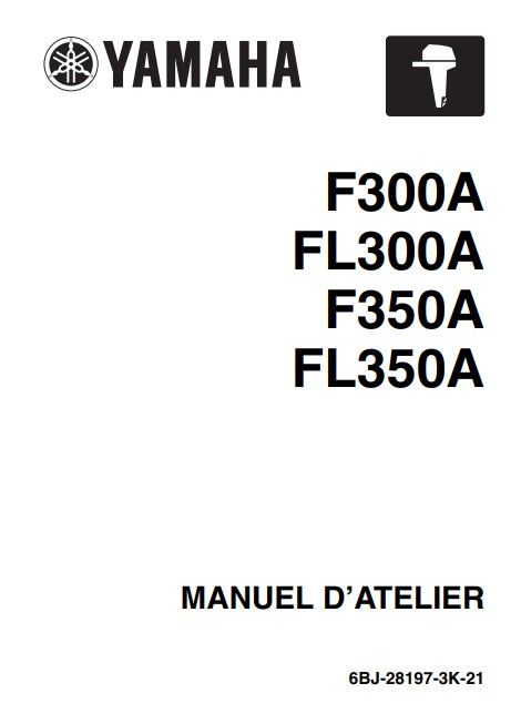 Manuel d'atelier Yamaha F300 350 2013 français