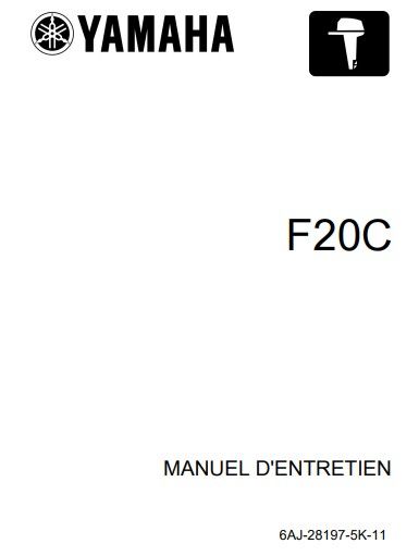 Manuel d'atelier Yamaha F20C 2008 français