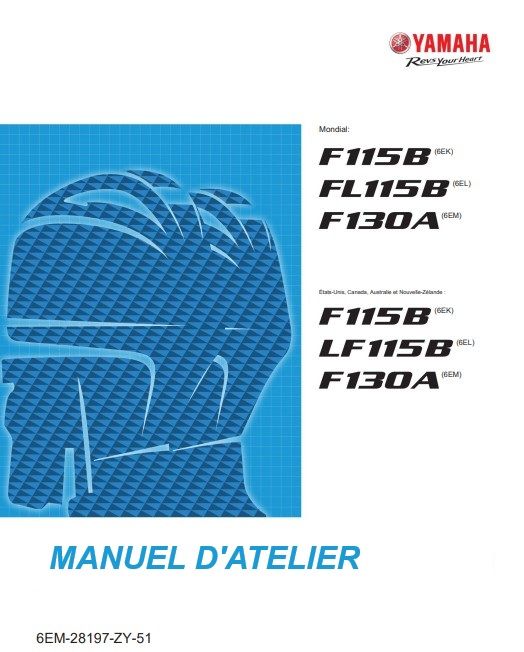 Manuel d'atelier Yamaha F115 F130 2019 français