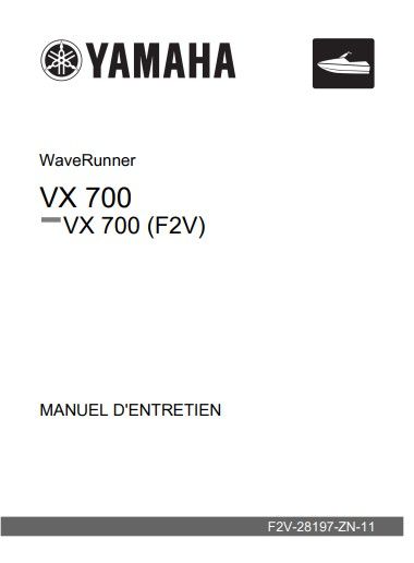 Manuel d'atelier Yamaha VX700 2010 français