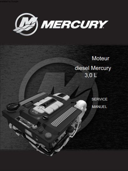 Manuel d'atelier Mercury 3litres diesel 2020 français