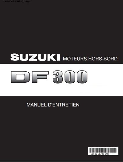 Manuel d'atelier Suzuki DF300 2007 français