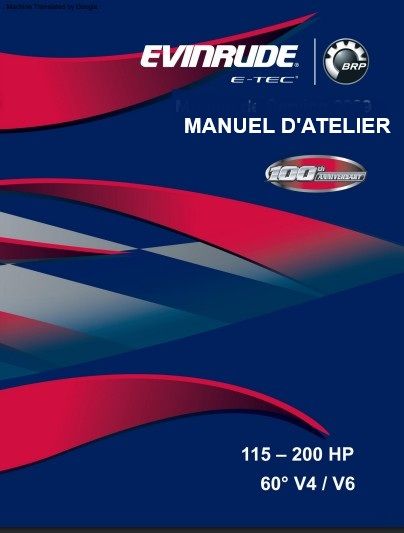 Manuel d'atelier Evinrude 125 à 200 V4 V6 2009 français