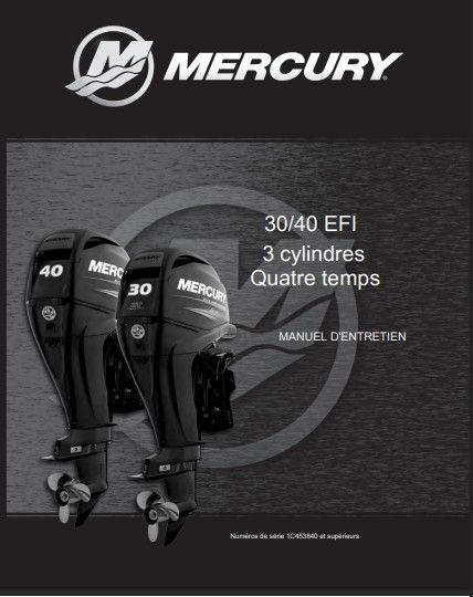Manuel d'atelier Mercury 30 40 2016 français