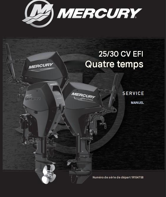 Manuel d'atelier Mercury 25 30 EFI 2023 français