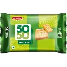 Britannia 50-50 Original Sweet &amp; Salty Crackers Biscuit