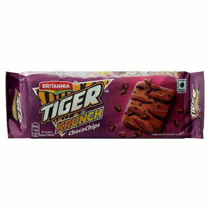 Britannia Tiger Krunch Choco Chips Biscuits 63 g