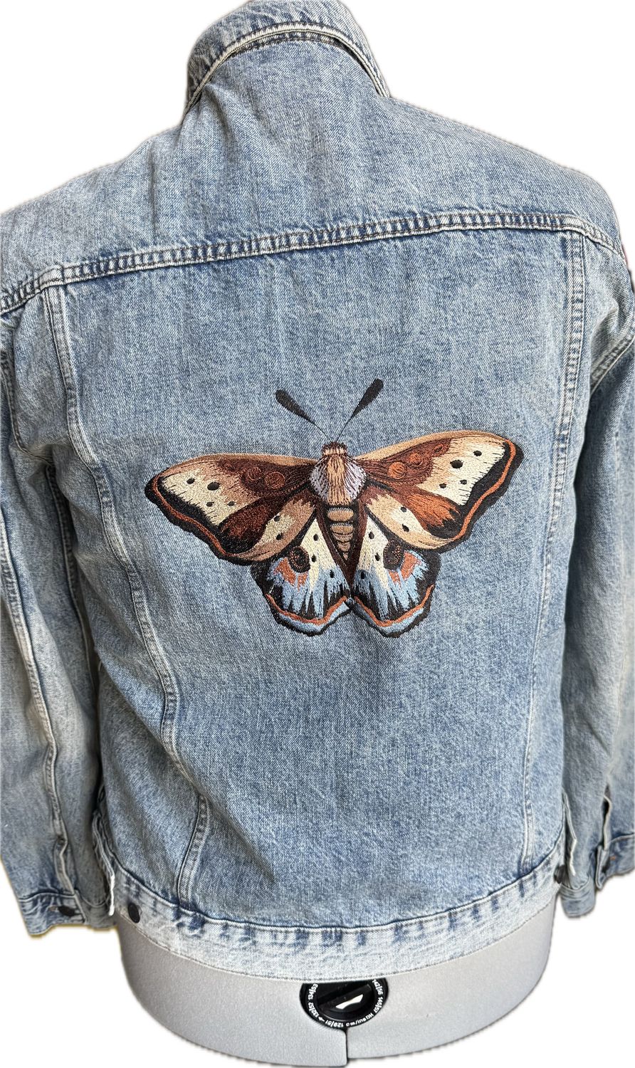Moth Embroidered Aeropostale Denim Jacket
