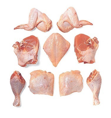 4 Lb (aprox.) Pollo Cortado Congelado - Frozen Chopped Chicken - Frango picado limpo- Poulet Haché (frhfaf)