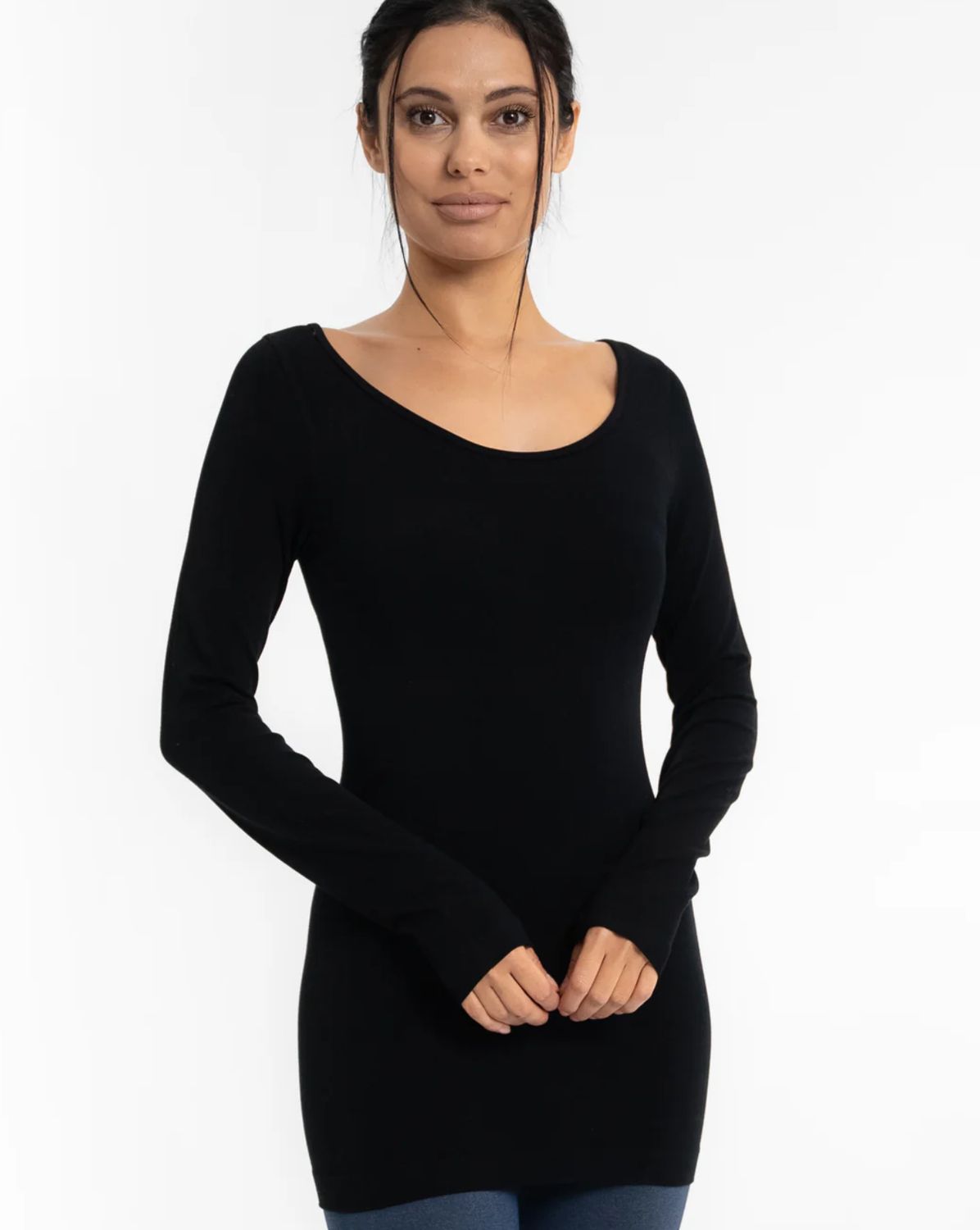 Reversible Top - Long Sleeve, Colour: Black