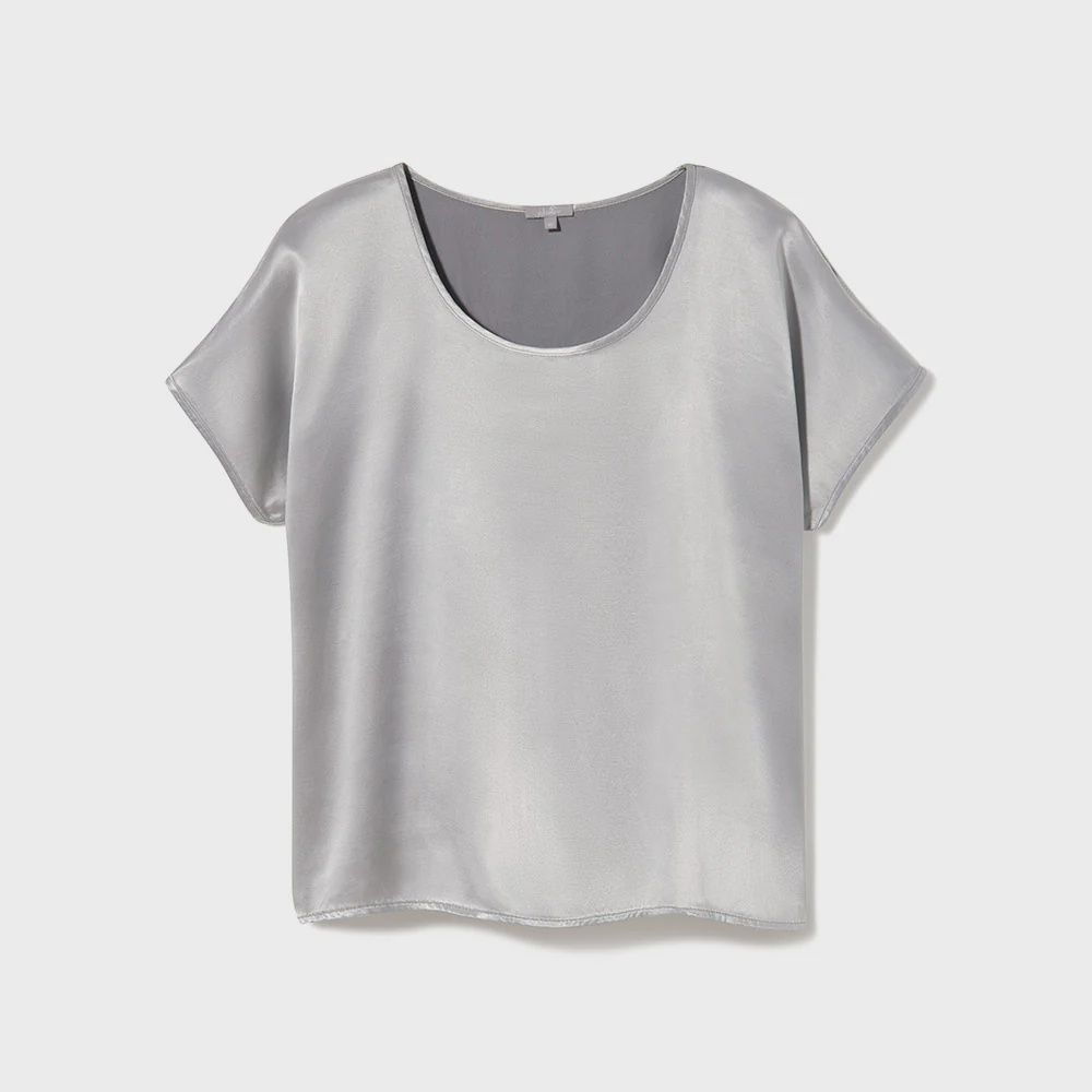 Roxxy Short Slv Top, Colour: Dark Silver, Size: XS