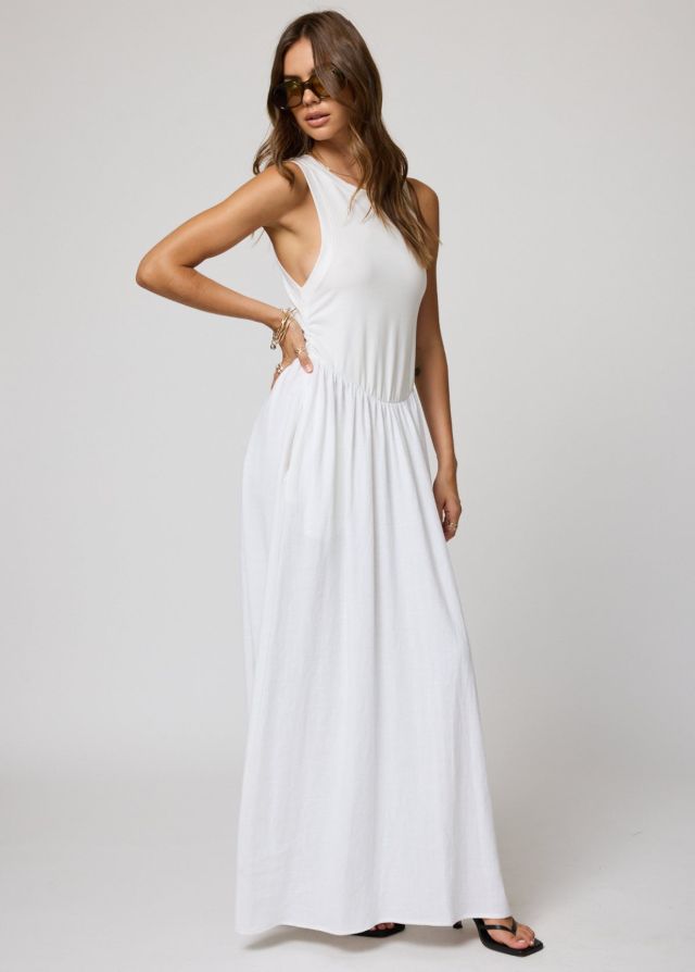 The Shep Tank Maxi Dress, Colour: White, Size: XS