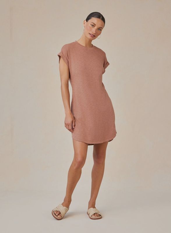 Roll Sleeve T-Shirt Dress